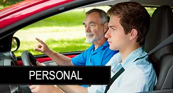 A Man Pointing Forward for a Young Driver